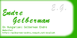 endre gelberman business card